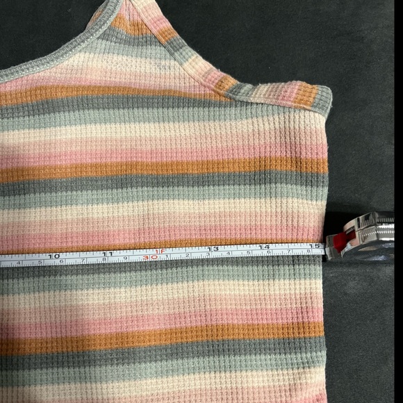 American Eagle Women’s Crop Top, tie front, size small, multicolor, tank top - Picture 3 of 5